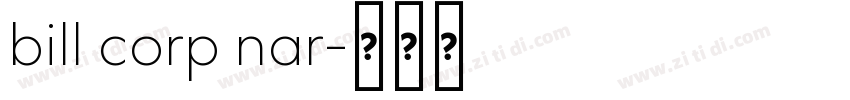 bill corp nar字体转换